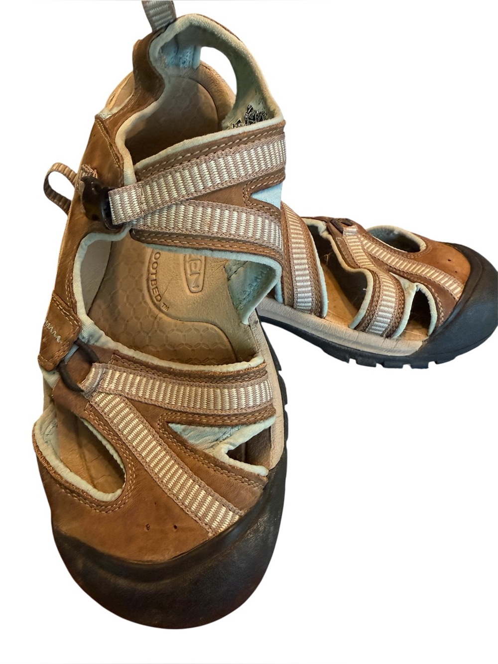 KEEN Brown Leather Closed Toe Hiking Sport Sandals Women’s Size 8.5